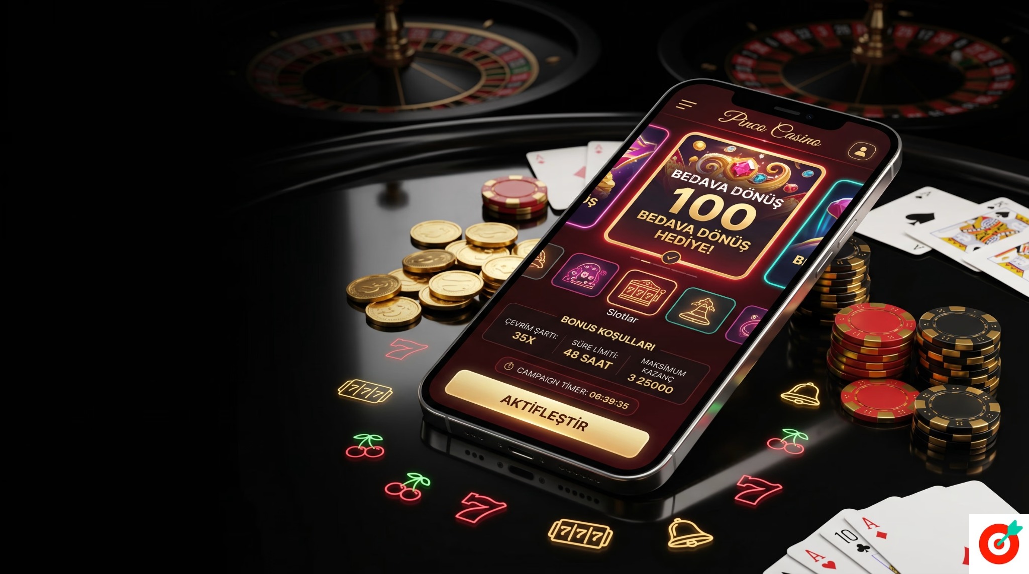 Pinco Casino bonus sayfasında bedava dönüş ve kampanya şartları